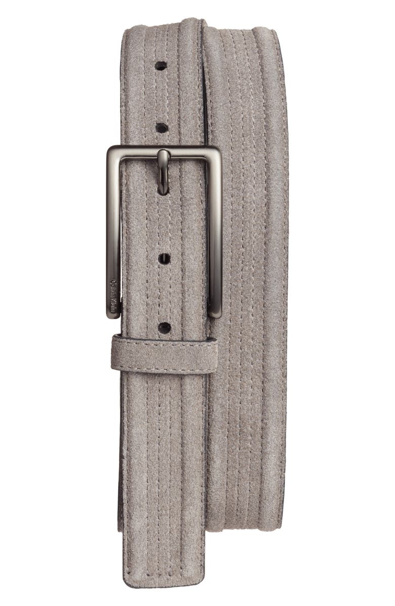 Calvin Klein Suede Belt, Main, color, 