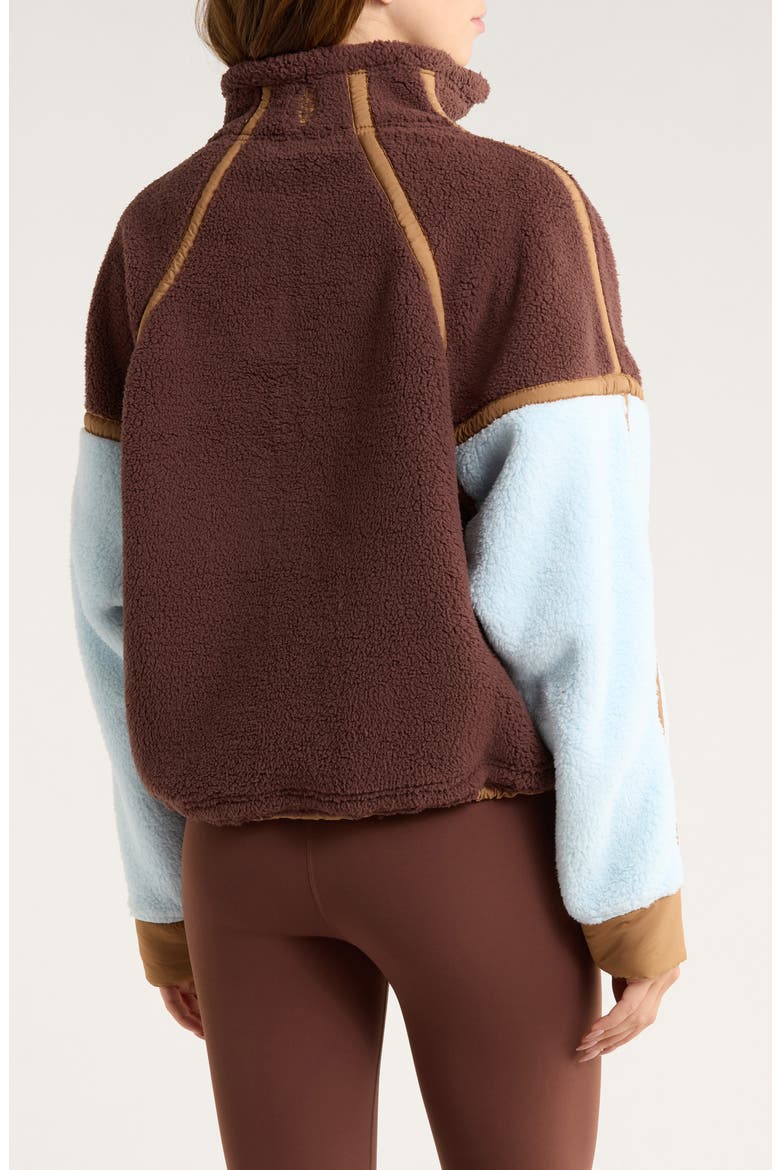 FP Movement Mountain High Fleece Half Zip Pullover, Alternate, color, COCOA SKY COMBO
