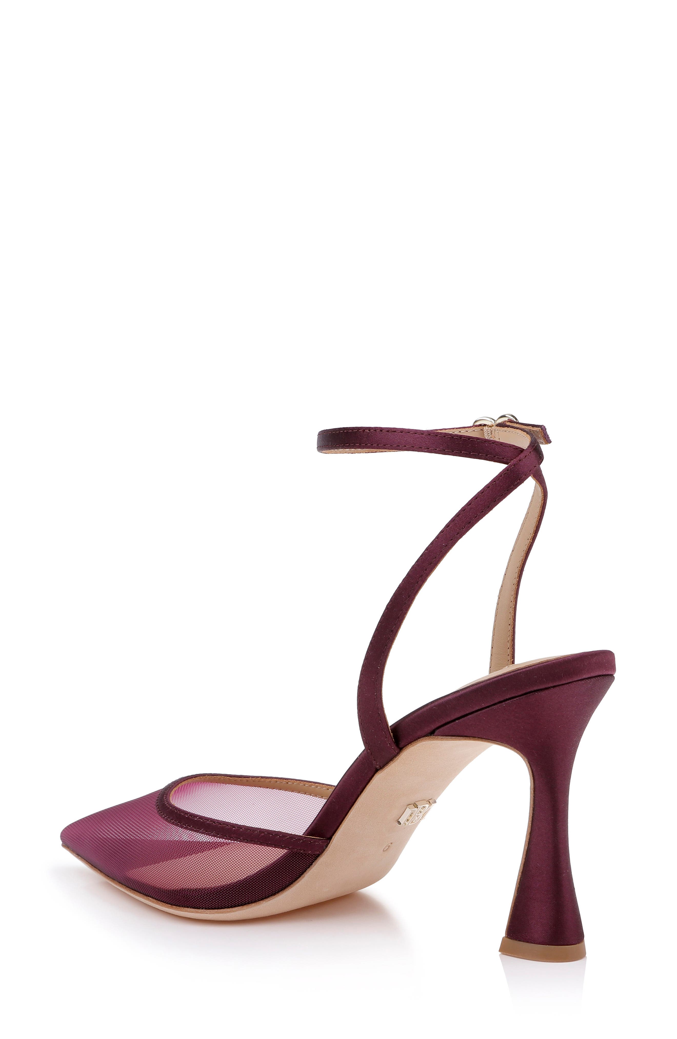 Yordan Ankle Strap Pump, Alternate, color, CHERRY SATIN