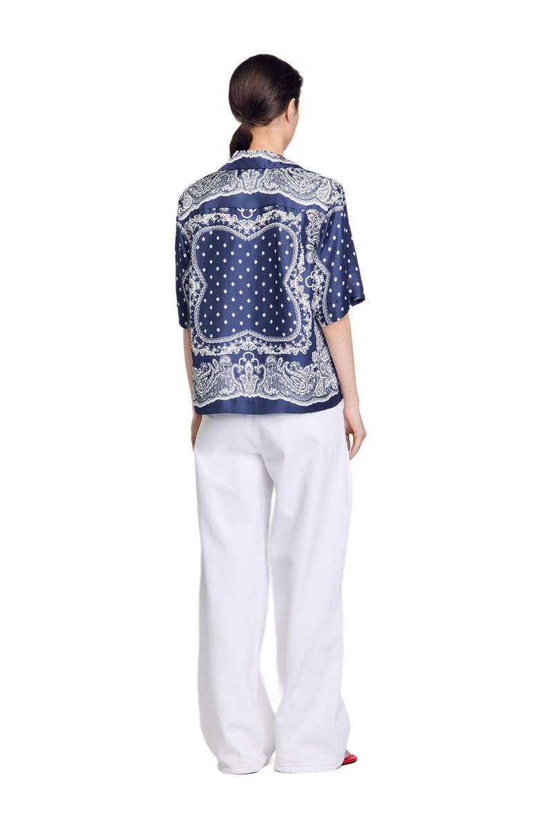 SANDRO Bandana print shirt, Alternate, color, 