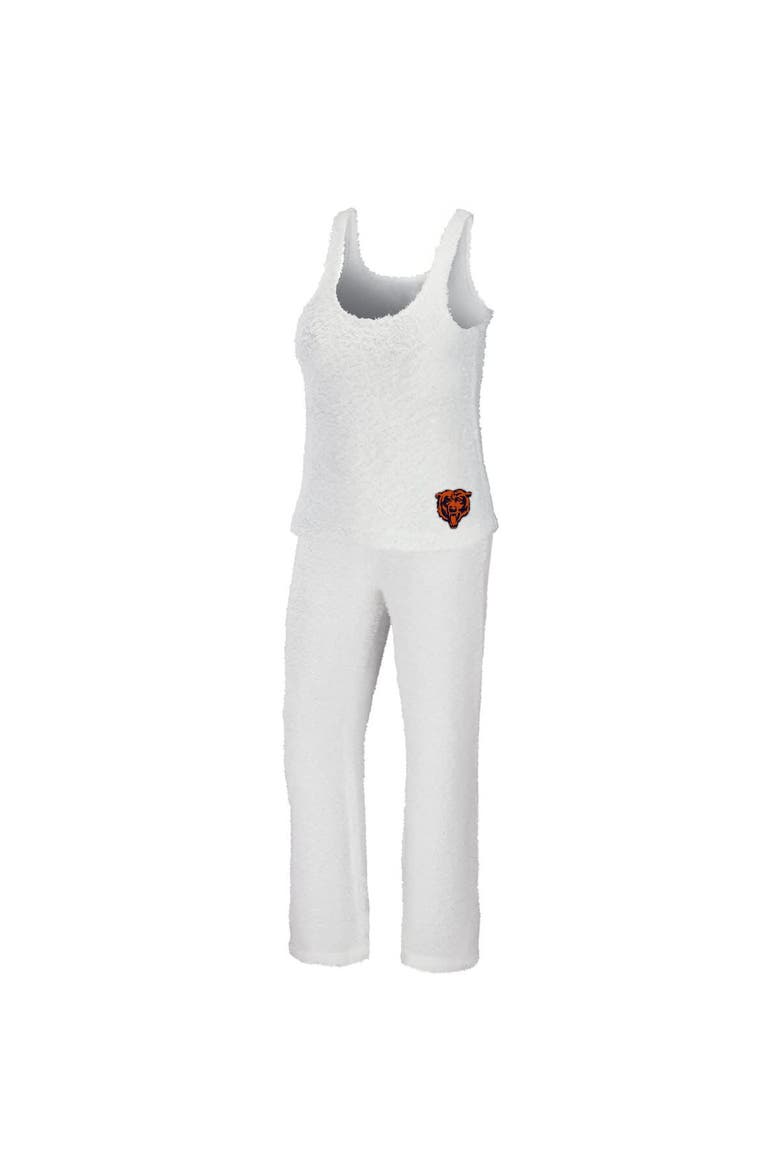 Women's WEAR by Erin Andrews Cream Chicago Bears Plus Size Cozy Scoop Neck Tank Top & Pants Set, Main, color, Cream