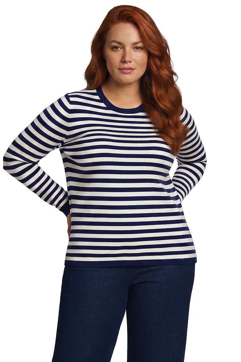Cashmere Sweater, Main, color, Deep Sea Navy/Ivory Stripe