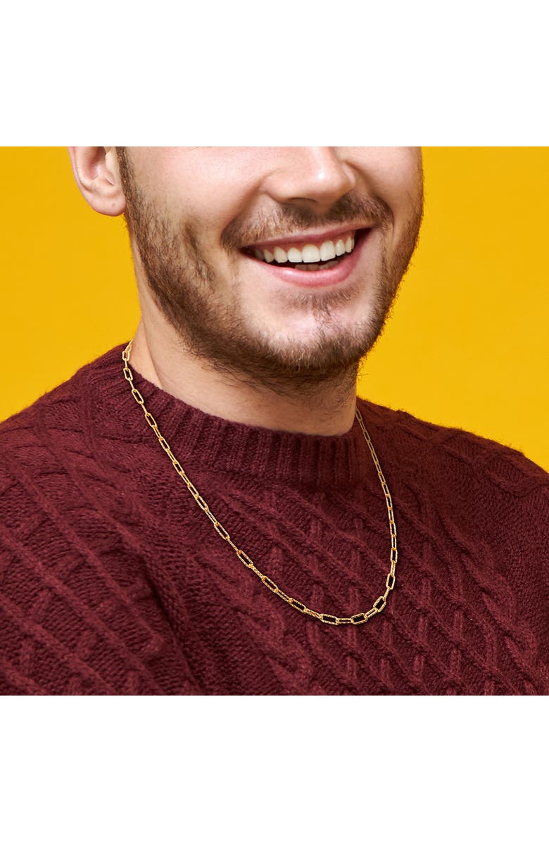 DELMAR Paper Clip Chain Necklace, Alternate, color, Gold