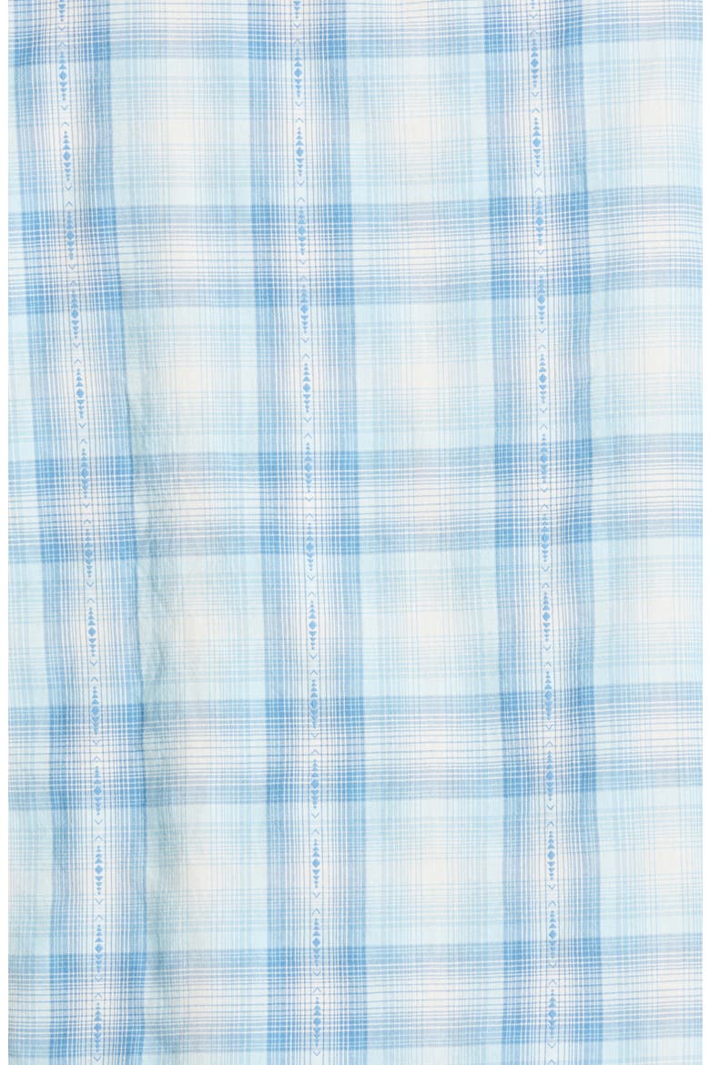 Men's Carter Camp Plaid Button-Up Shirt, Alternate, color, BLUE/ CREAM