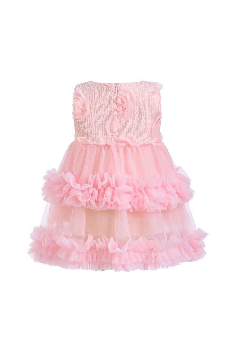 Flower Layered Tulle Dress, Alternate, color, Pink