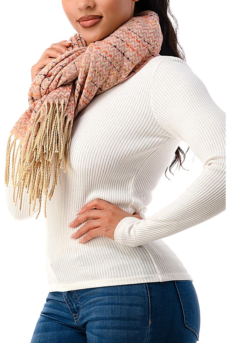 Confetti Knit Scarf, Main, color, PINK