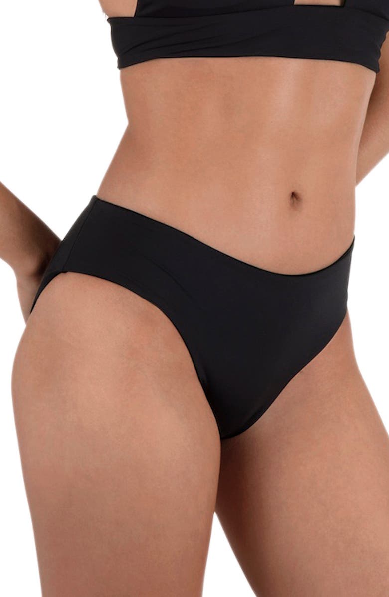 Hurley Solid Bikini Bottoms, Alternate, color, Black