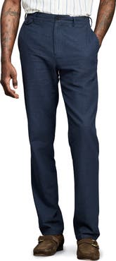 Billy Reid Flat Front Linen & Cotton Pants