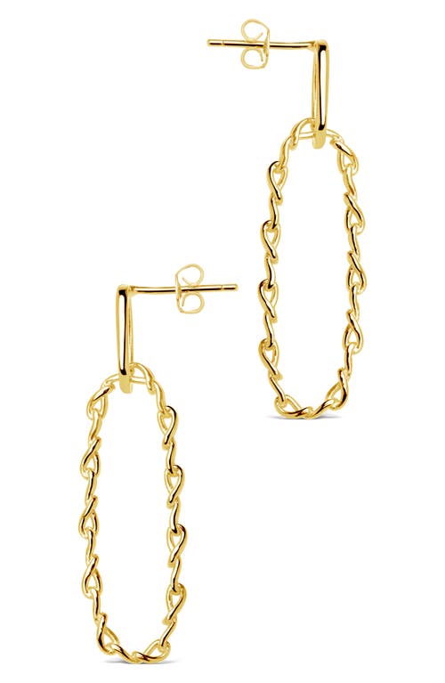 Sterling Forever Layney Drop Studs Earring In Gold