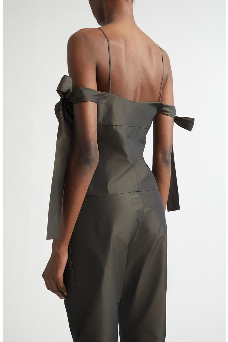 Palermo Duchesse Satin Top, Alternate, color, BROWN