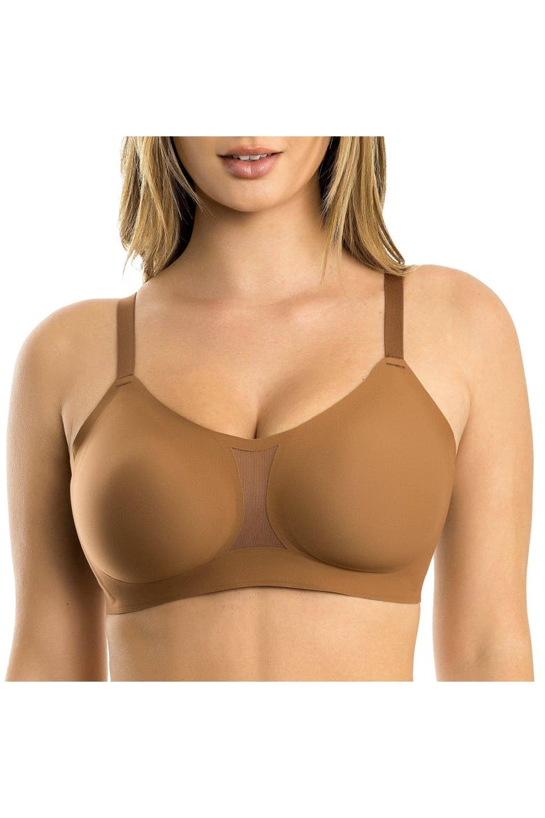Simplicity Seamless Wire-free Bra, Main, color, Mocha