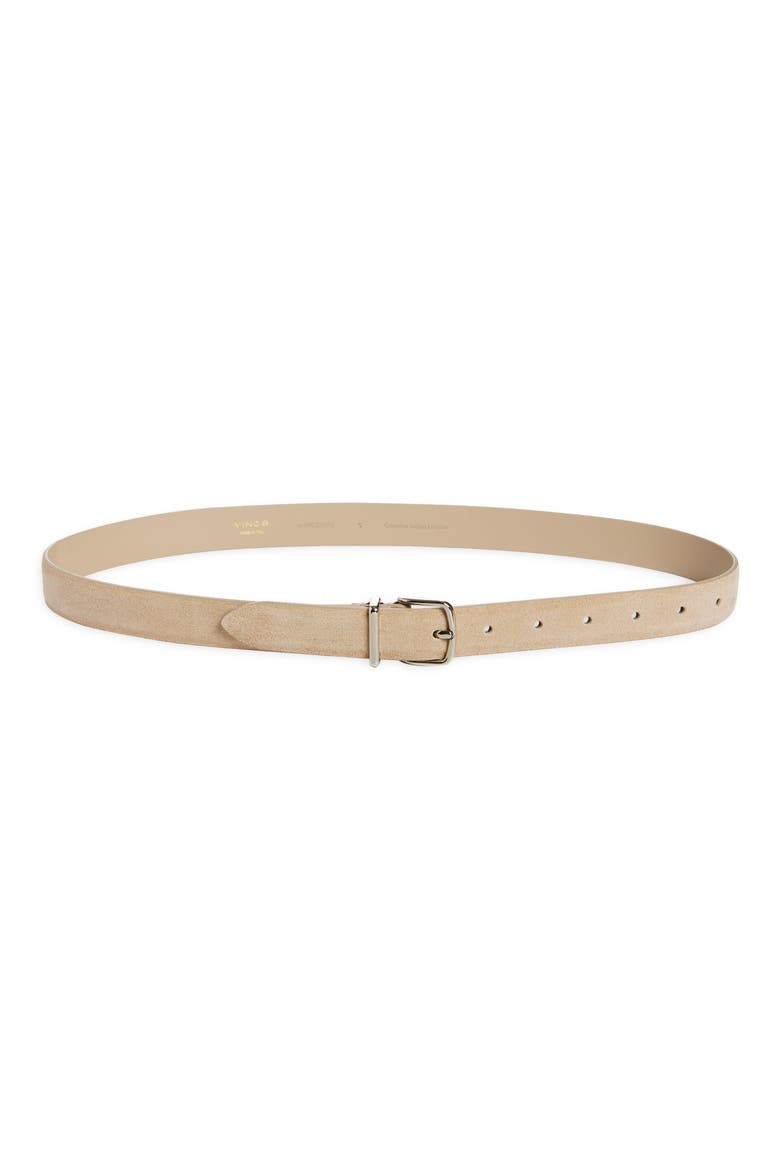 Suede Belt, Main, color, DARK CLAY