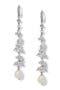 Ravish Cubic Zirconia & Pearl Linear Drop Earrings