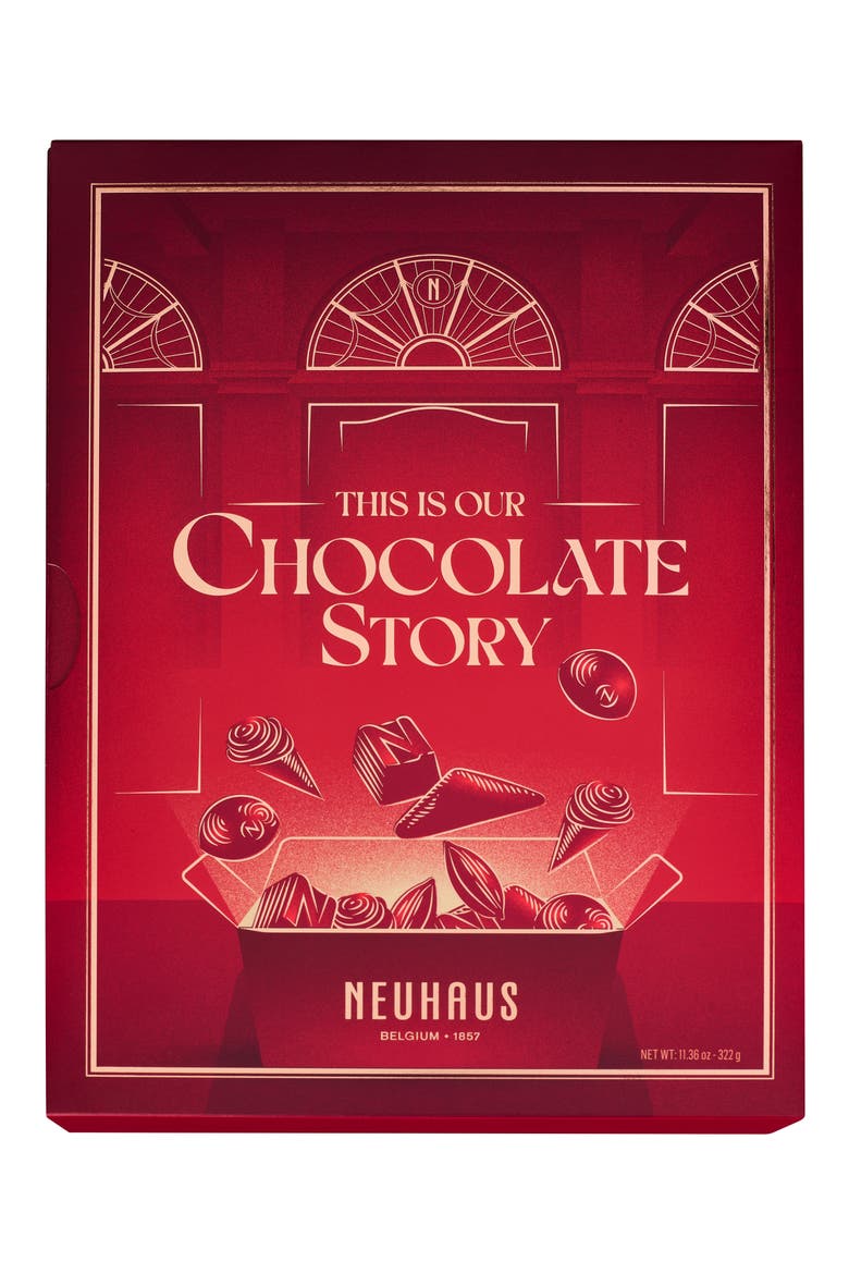 2025 Chocolate Story Advent Calendar Book, Main, color, RED