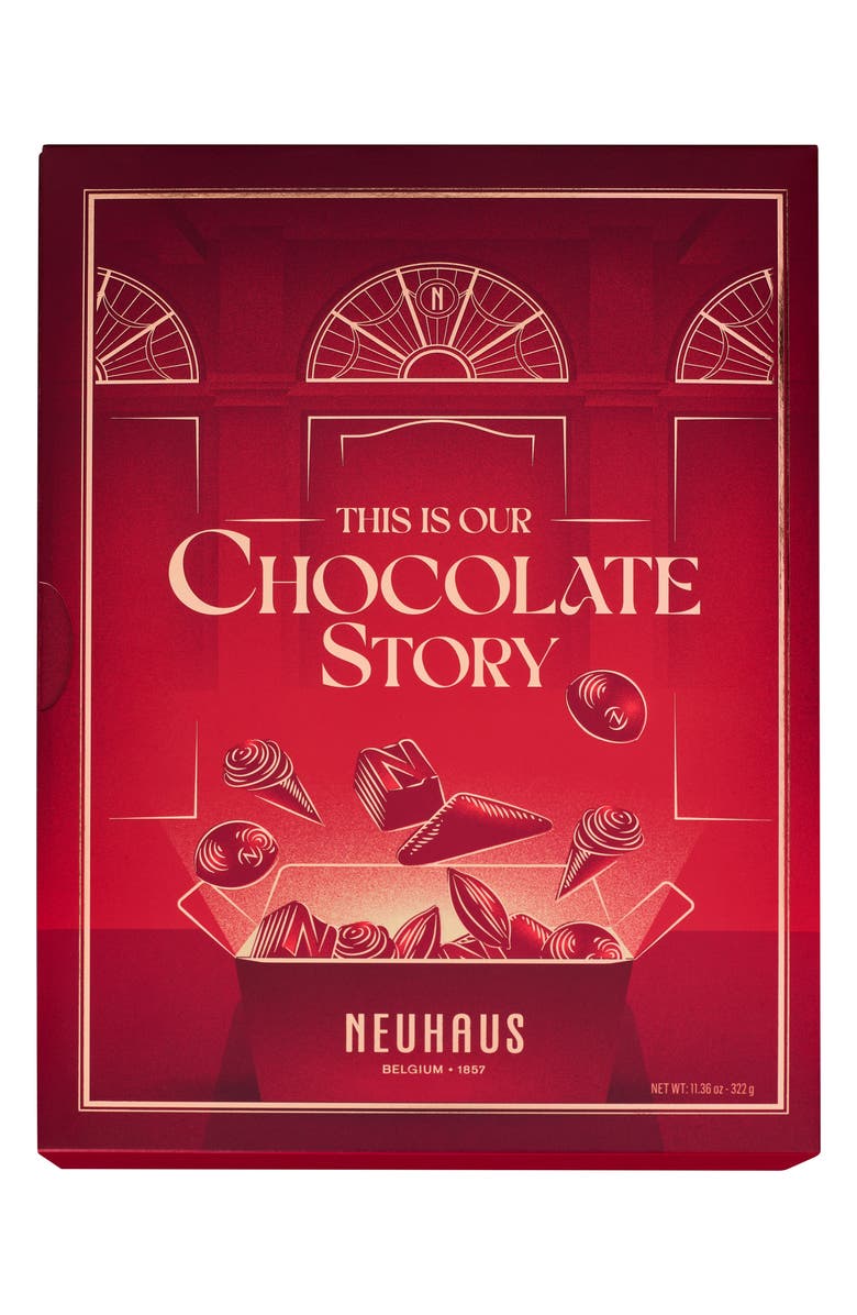 NEUHAUS 2025 Chocolate Story Advent Calendar Book, Main, color, Red