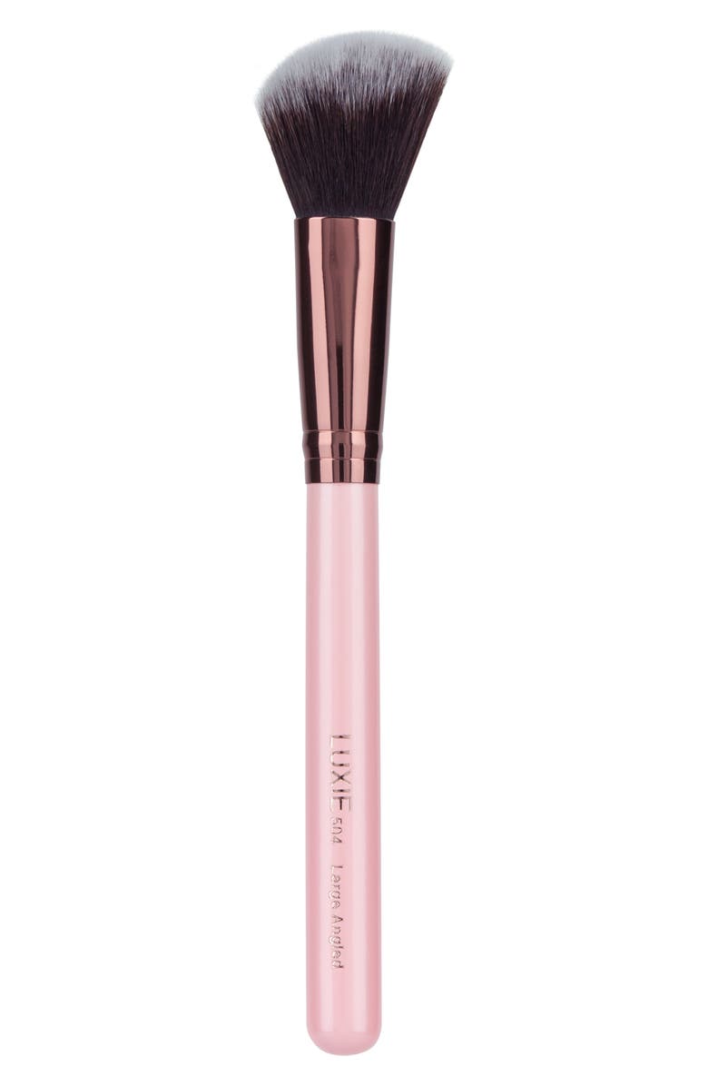 Luxie 504 Rose Gold Large Angled Face Brush, Main, color,