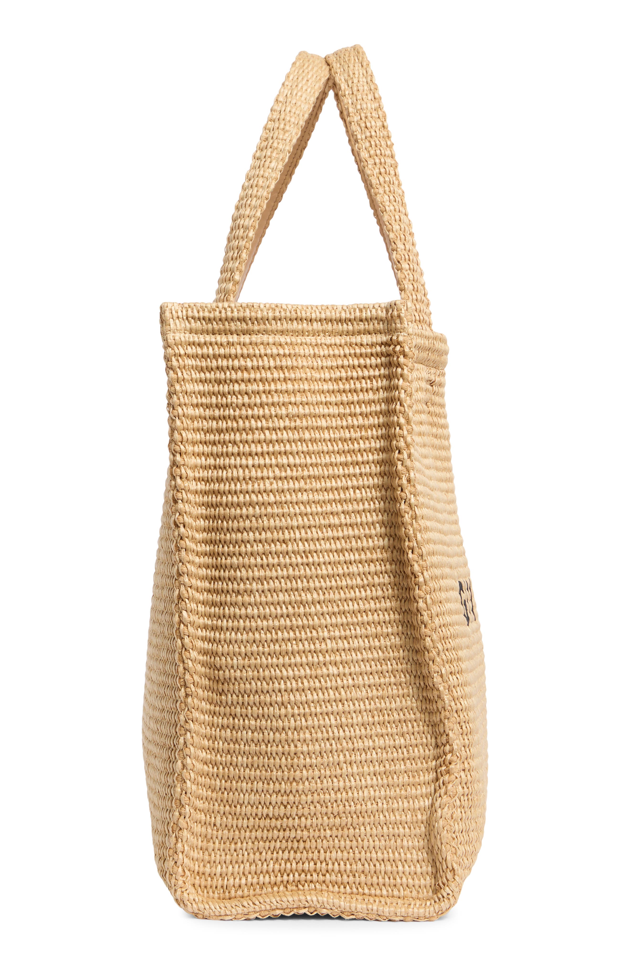 Givenchy Logo Raffia Tote, Alternate, color, Natural