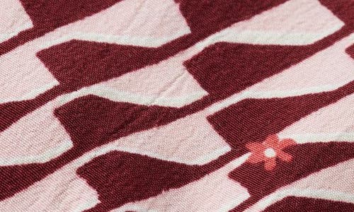 Scotch & Soda Kids' Wavy Print Long Sleeve Dress