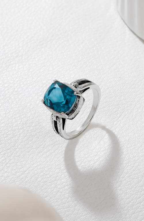 Ys Gems Sterling Silver Quartz Ring In Blue