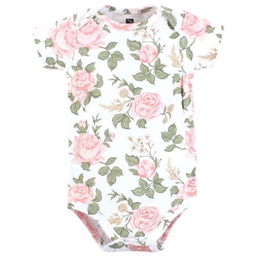 Hudson Baby Cotton Bodysuits 5-pack In Pink