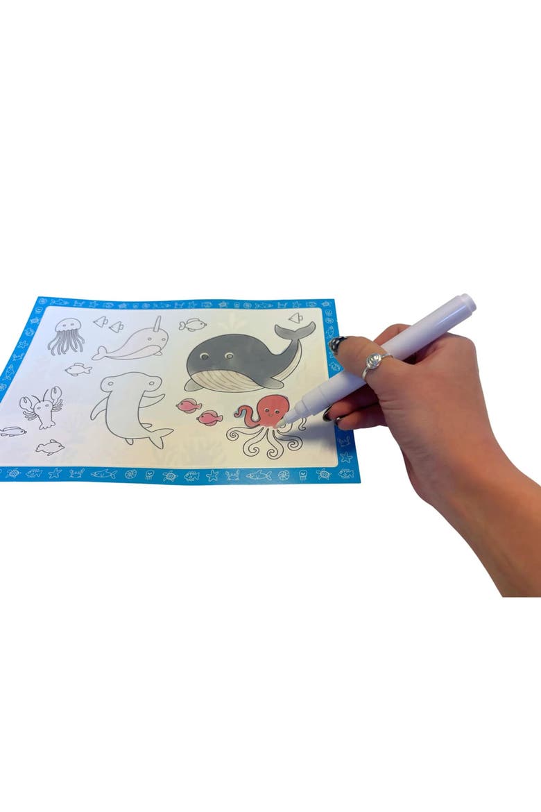 Magic Water Drawing Set, Ocean Animal Themed Activity, Kids 3+, Alternate, color, Multicolored