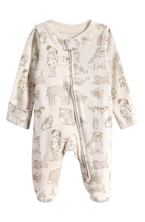 Organic Cotton Zip Footie (Baby)