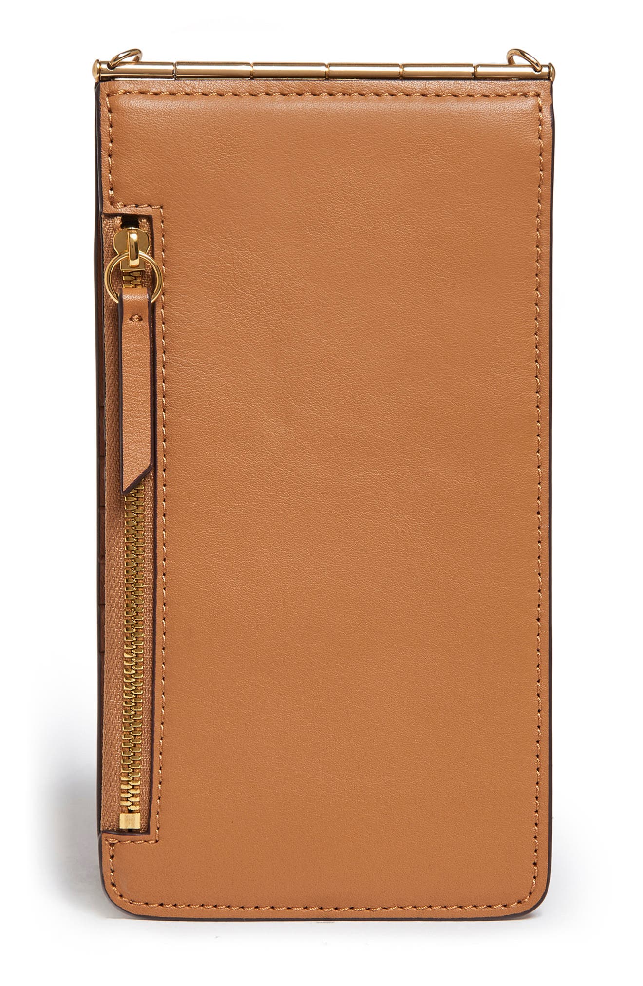 Nora Leather Phone Crossbody Bag, Alternate, color, MIEL
