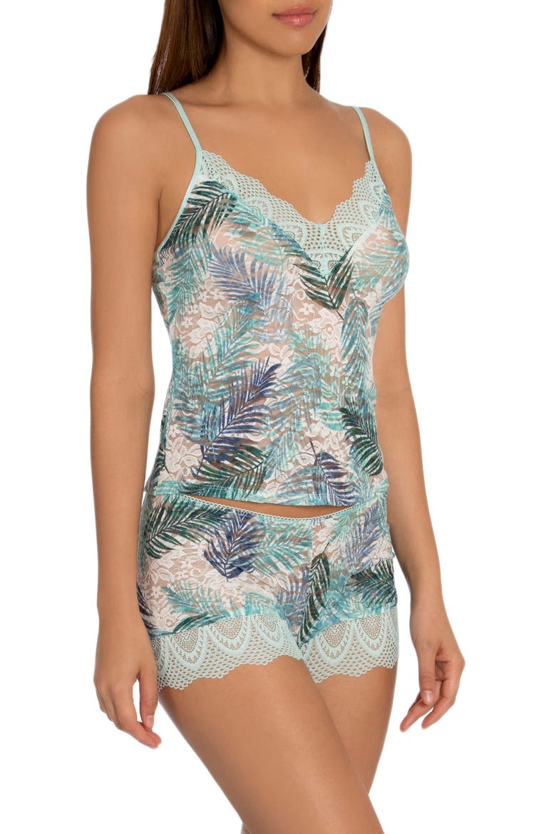 Act Naturally Camisole & Shorts Pajamas, Alternate, color, AQUA