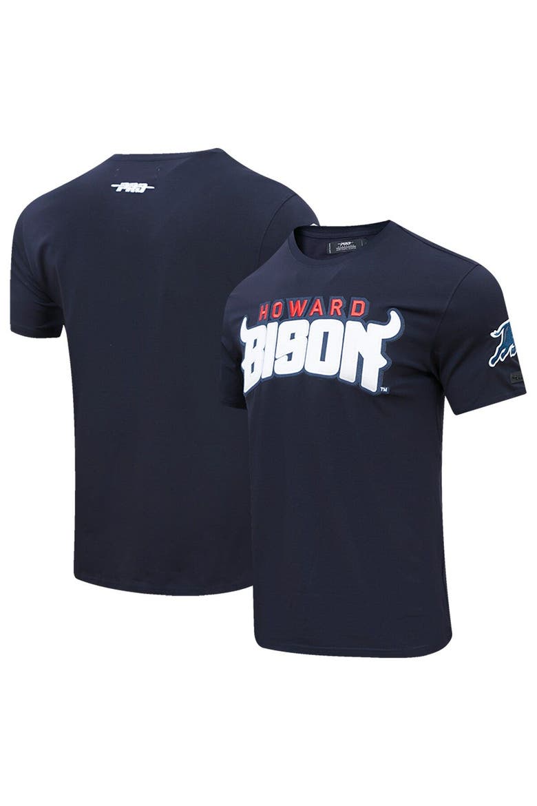 Men's Pro Standard Navy Howard Bison University Classic T-Shirt, Main, color, Navy
