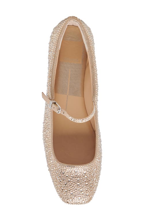 Dolce Vita Reyes Crystal Ballet Flats Light Gold Crystal