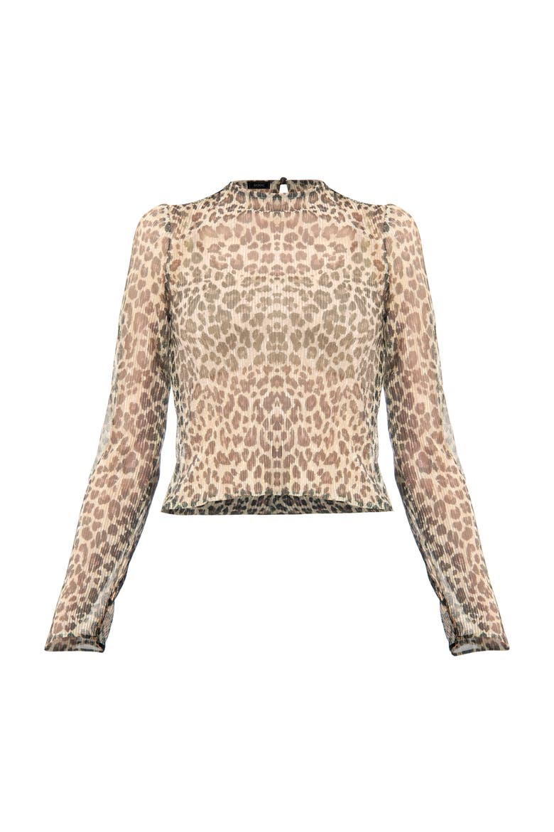 Animal Print Straight Blouse, Alternate, color, Multicolor