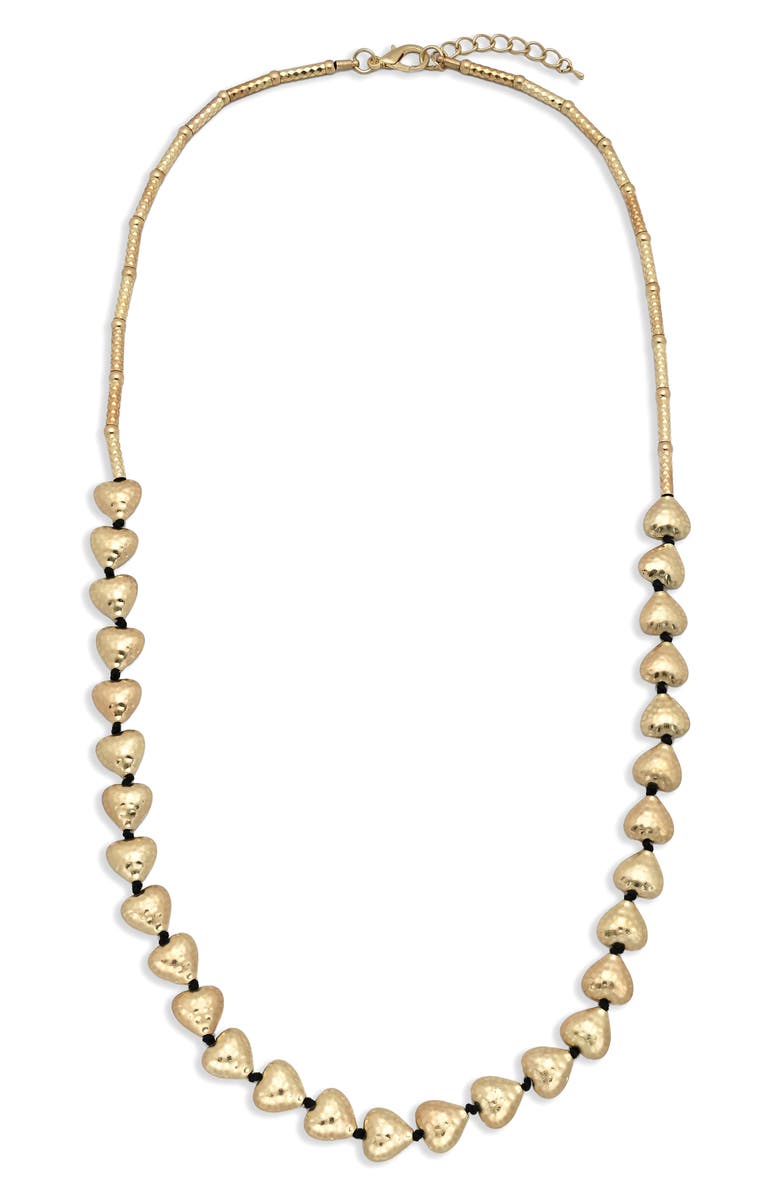 EYE CANDY LOS ANGELES Suzy Hammered Heart Necklace, Alternate, color,