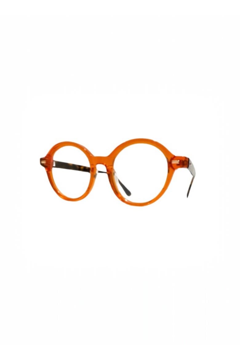 Topaz Round 48mm  Eyeglasses, Alternate, color, Orange