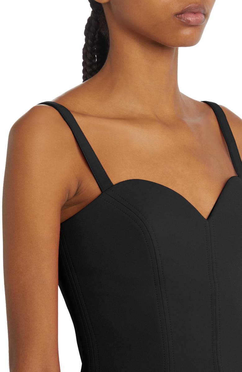 Moschino Crop Cady Bustier Top, Alternate, color,