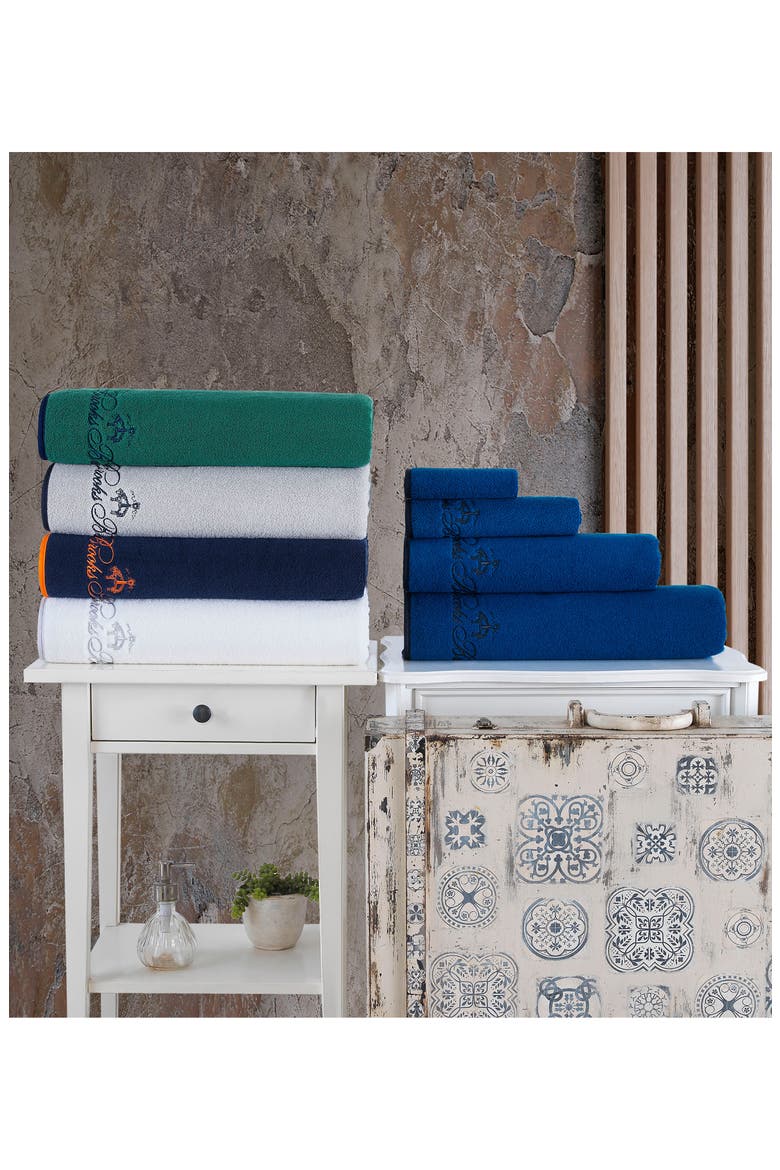 Contrast Border Turkish Cotton Bath Essential, Alternate, color, WHITE