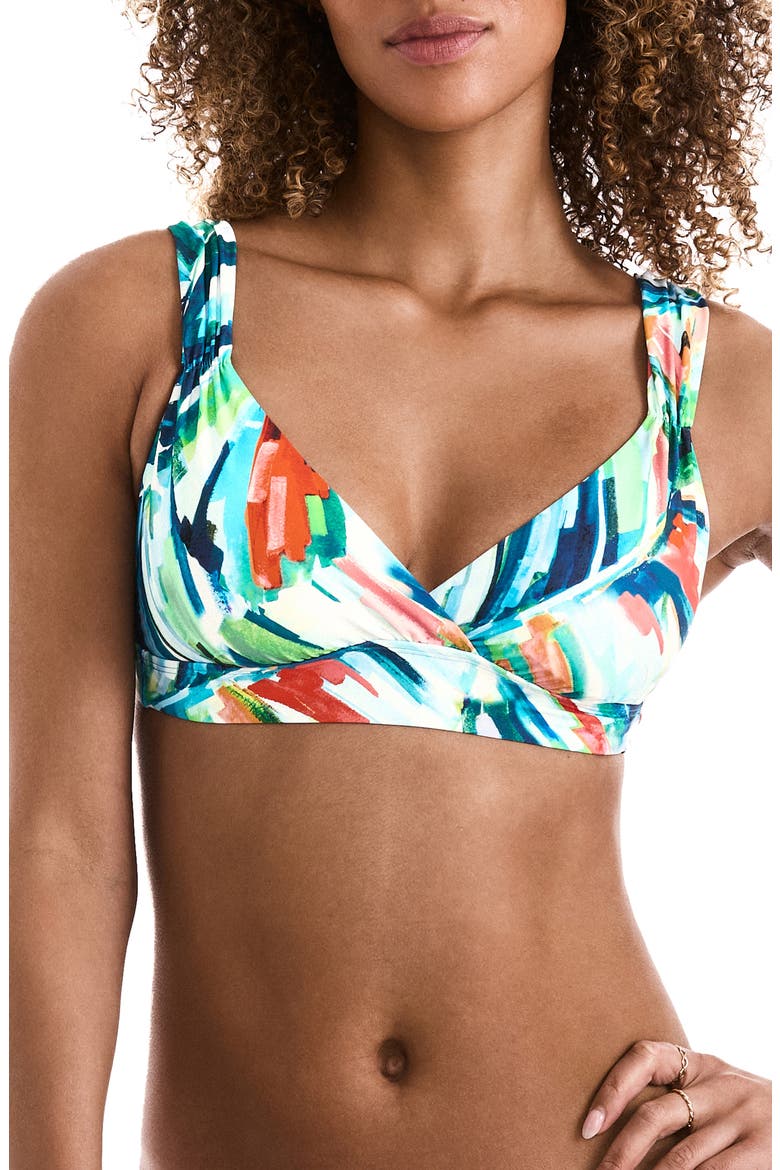 Emory Bikini Top, Main, color, BLUE/GREEN STRIPE
