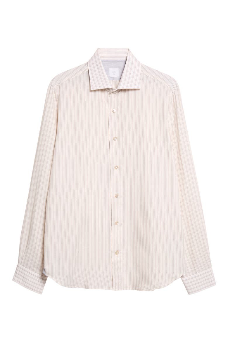 Dandy Stripe Button-Up Shirt, Alternate, color, 10-00 BURGUNDY AND IVORY