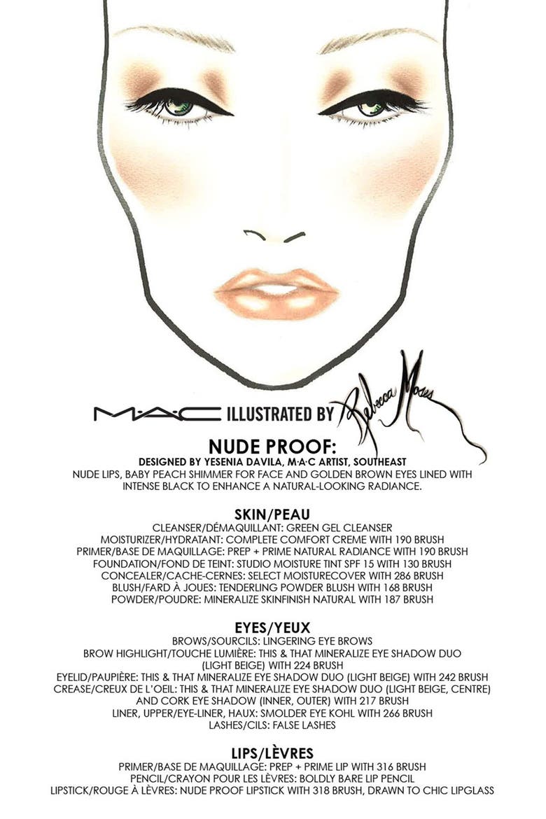 M·A·C 'Illustrated' Lip Bag (Nordstrom Exclusive), Alternate, color, PERFECT NUDE