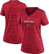 Nike Women's Nike  Red Miami Marlins City Connect Velocity Practice Performance V-Neck T-Shirt