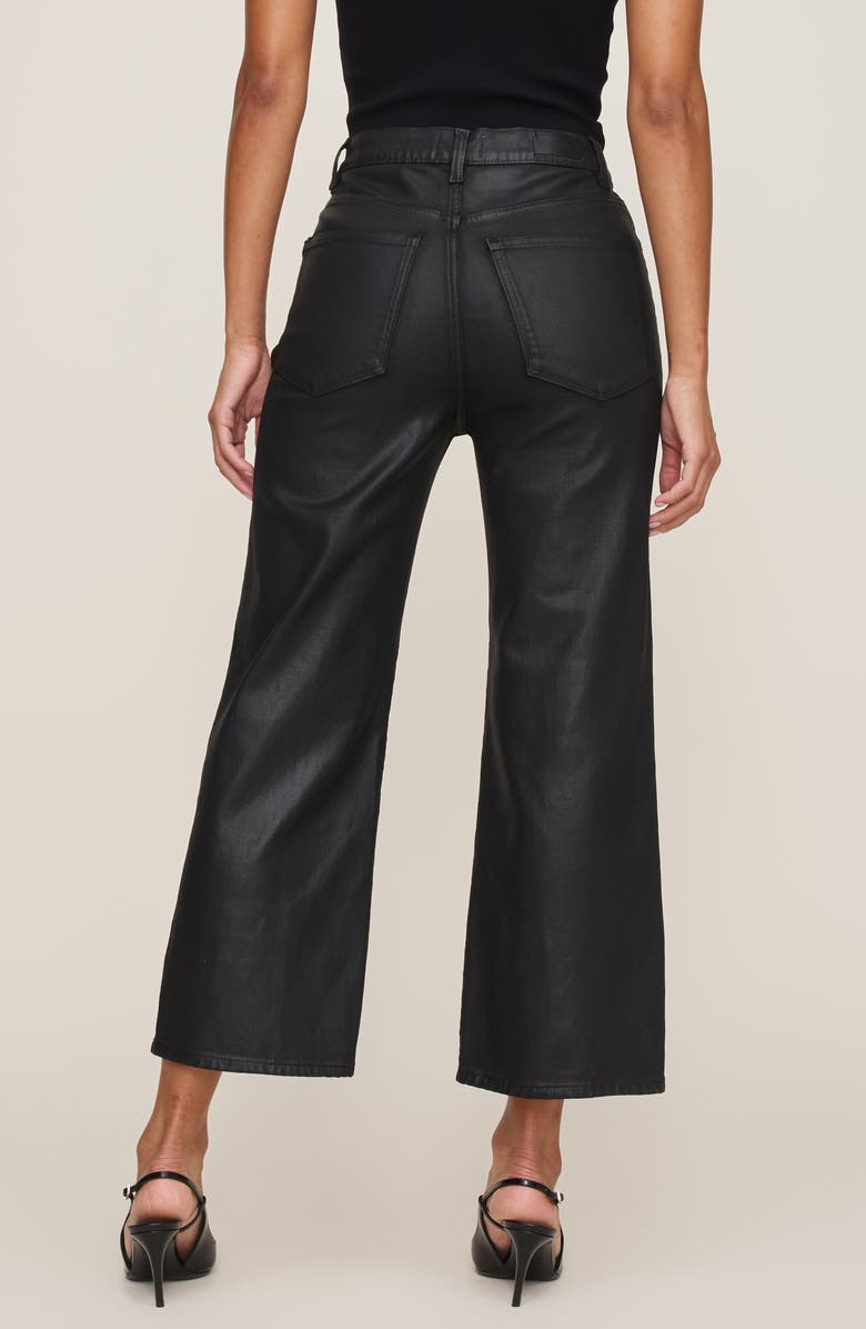 DL1961 Karmine Refined Coated Ankle Wide Leg Jeans, Alternate, color, Black Coated