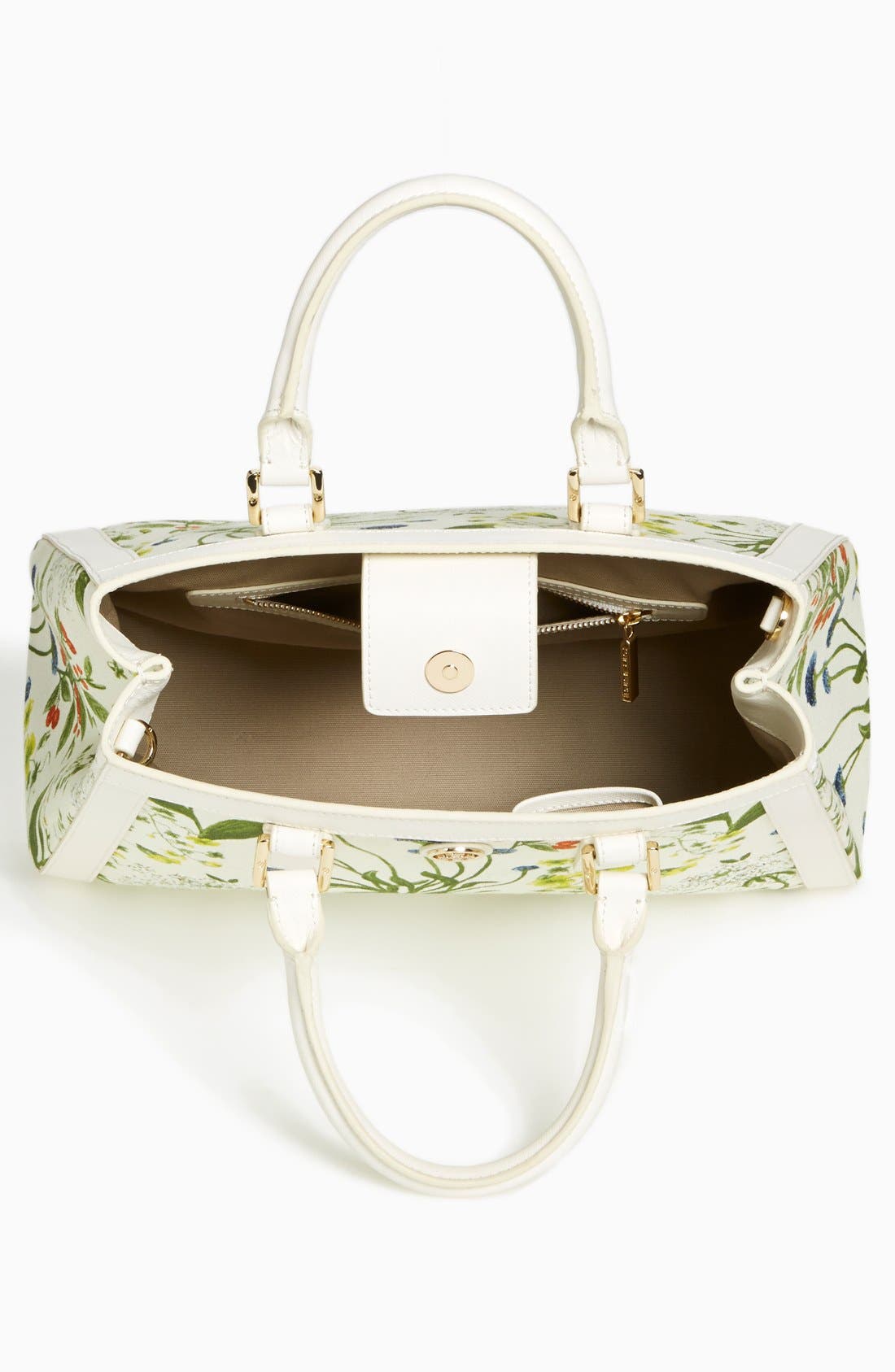 'Robinson' Canvas Triangle Tote, Alternate, color, WATERCOLOR BOTANICAL PRINT