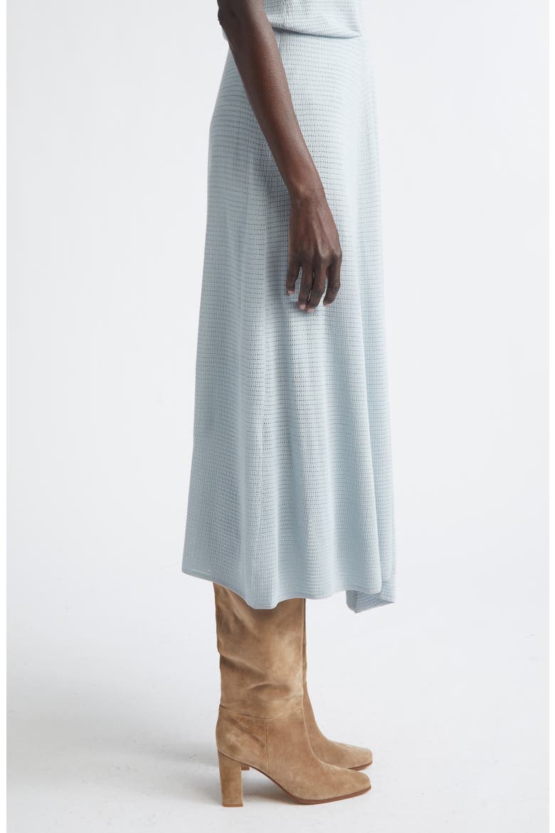Textured Knit Asymmetric Midi Skirt, Alternate, color, VENETIAN SKY