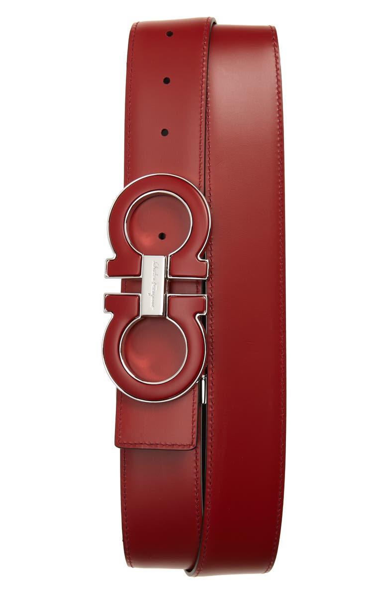 FERRAGAMO Savatore Ferragmao Paloma Gancini Reversible Leather Belt, Alternate, color, 