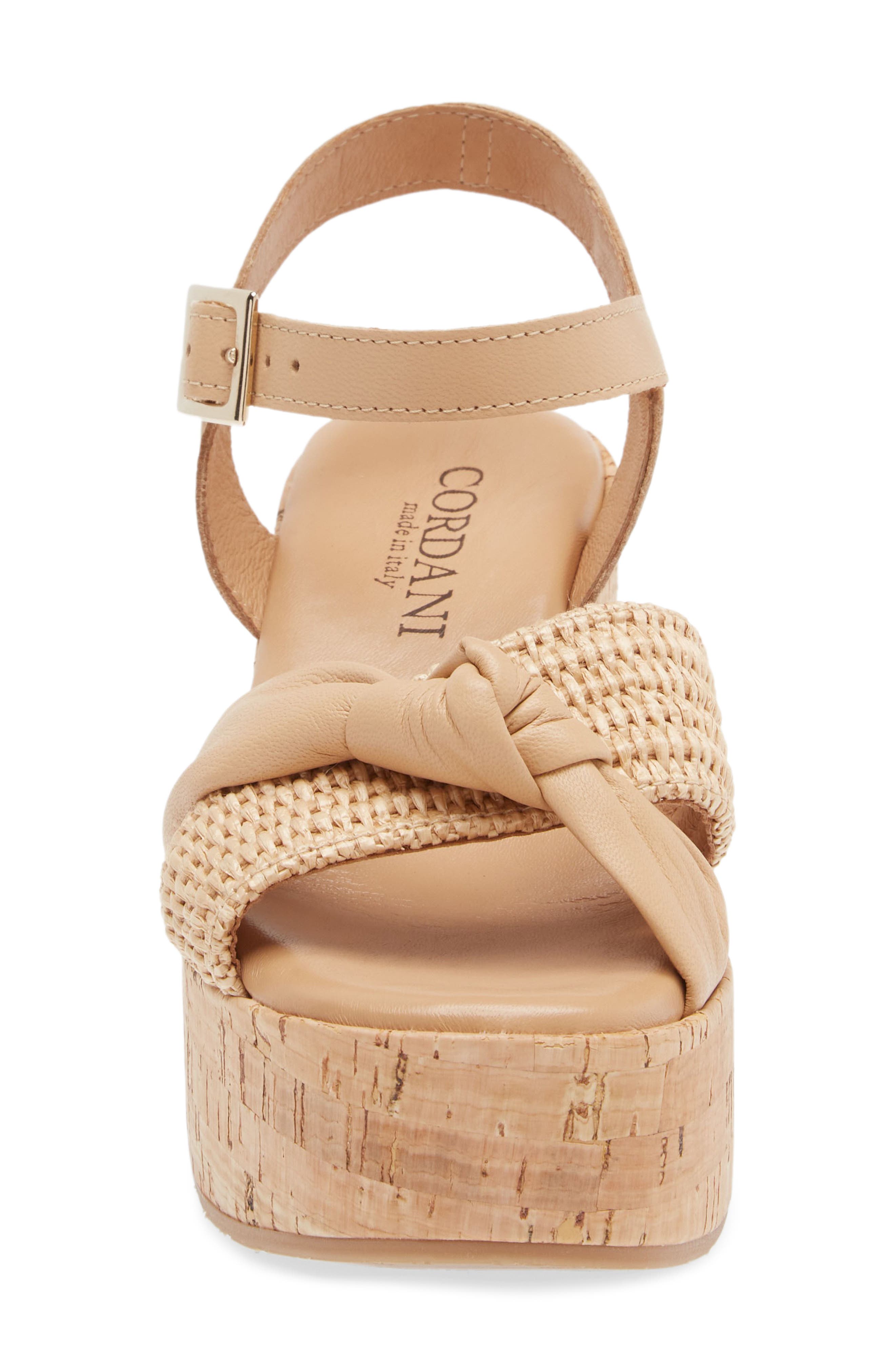 Cordani Jaylin Platform Wedge Sandal, Alternate, color, Natural