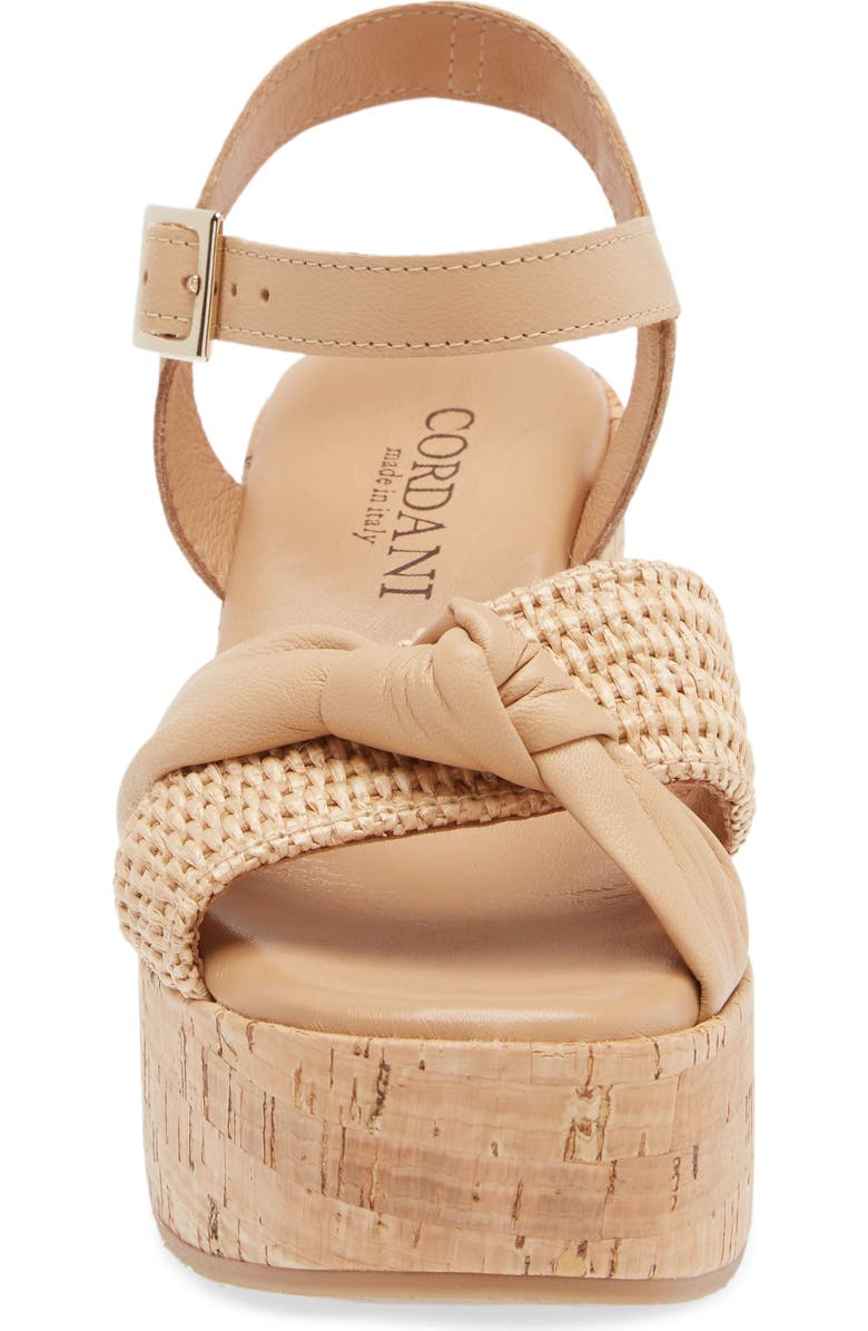 Cordani Jaylin Platform Wedge Sandal, Alternate, color, Natural