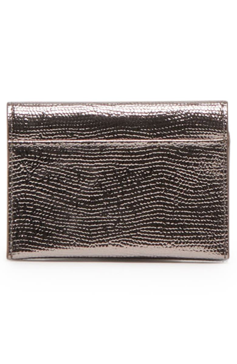 Dolce Vita Croc Embossed Card Case, Alternate, color, Pewter