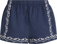 Florence by Mills Floral Embroidered Cotton Shorts