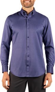 TailorByrd Diamond Performance Long Sleeve Button Up Shirt