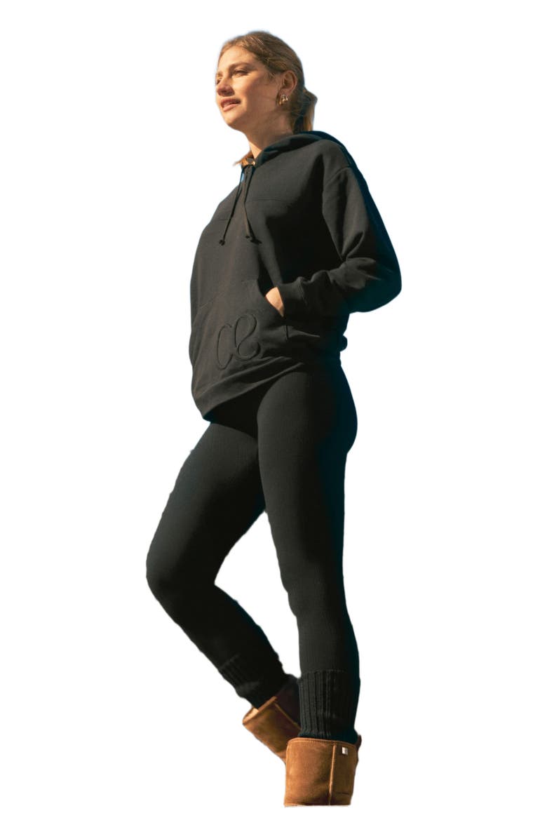 Cache Coeur Boston Maternity & Nursing Hoodie, Main, color, Black