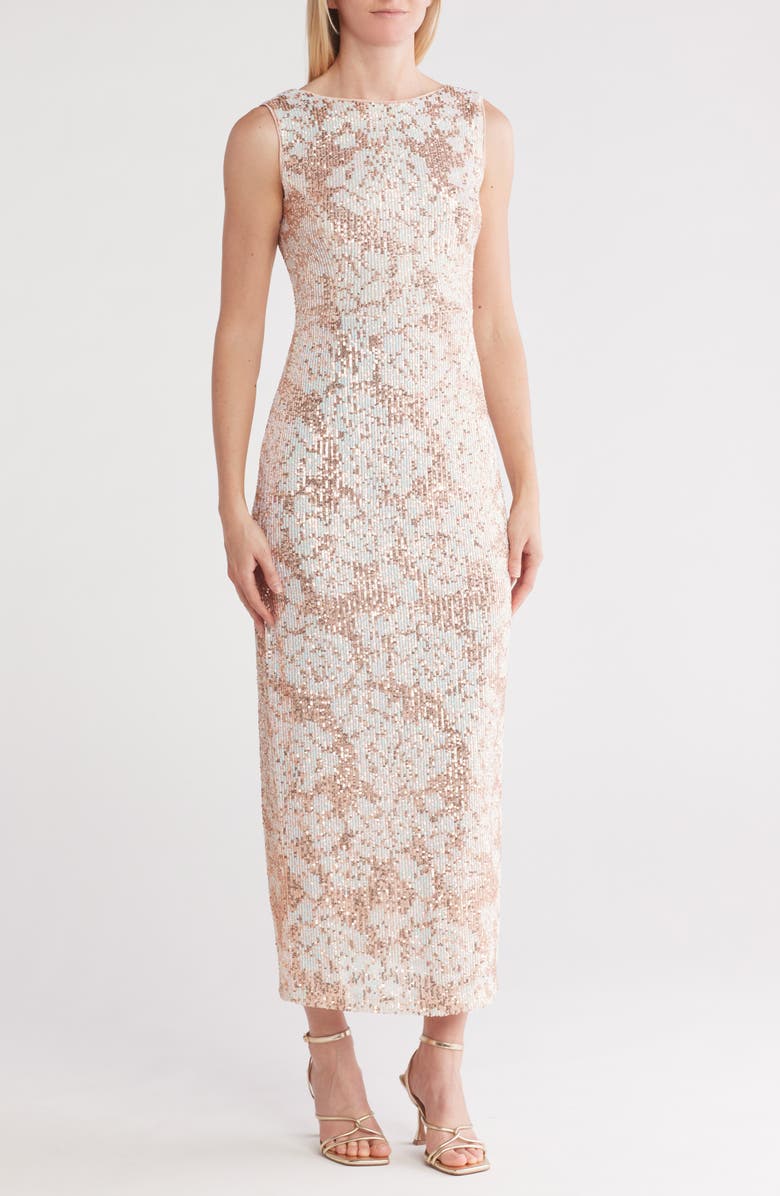 Nanette Lepore Sequin Mesh Dress, Main, color, 